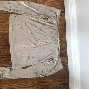Velvet off the shoulder top